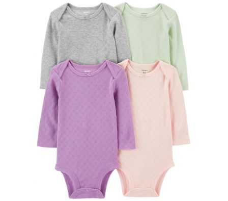 Carters Pack 4 Bodies Corazones 12M
