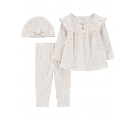 Carters Pantalon + Blusa + Gorro 9M