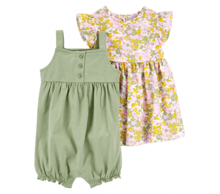 Carters Set de Vestido y Monito Niña 12M