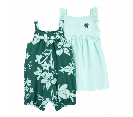 Carters Set Vestido y Monito Algodón 6M