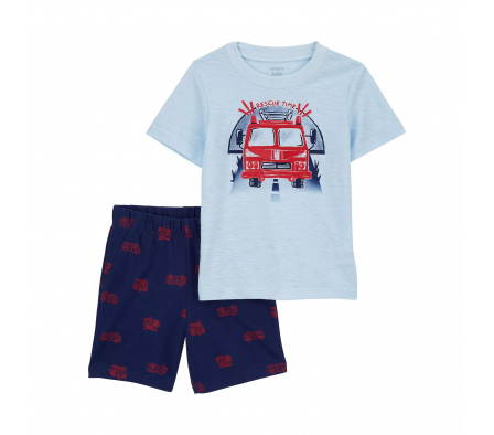 Carters Set Remera y Short Bomberos 6M Niño