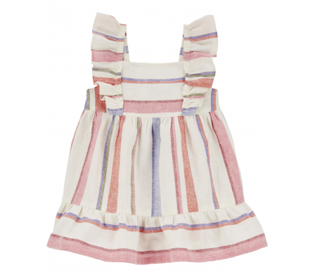 Carters Vestido C/Volados a Rayas Ecovero 12M