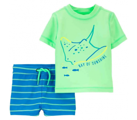 Carters Traje de Baño 2PC MC UPF 50+ Mantarraya 12