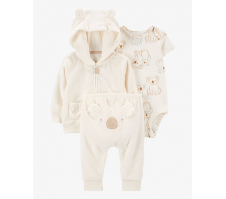 Carters Set Body, Campera y Pant Koala Unisex 9M