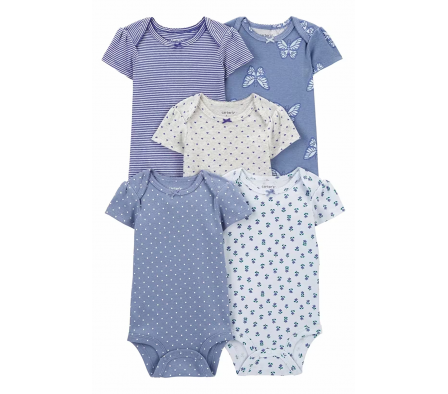 Carters Pack 5 Bodies Estampados 6M