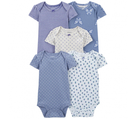 Carters Pack 5 Bodies Estampados 9M