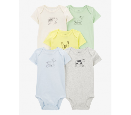 Carters Pack 5 Bodies  Granja 12M