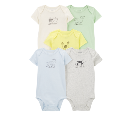 Carters Pack 5 Bodies  Granja 24M