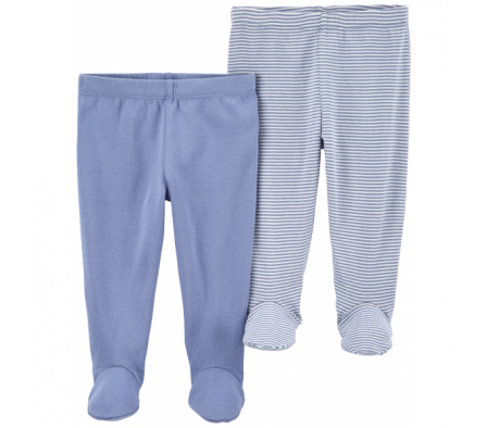 Carters Pack 2 Pantalones Celeste NB.