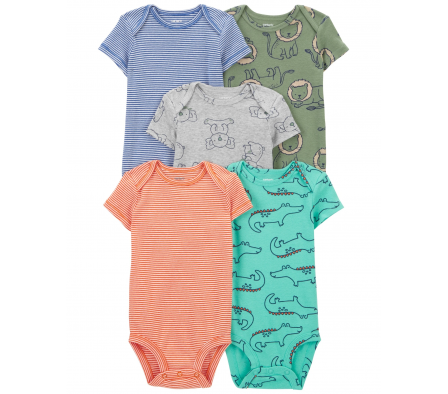 Carters Pack 5  Animales Bodies 12M