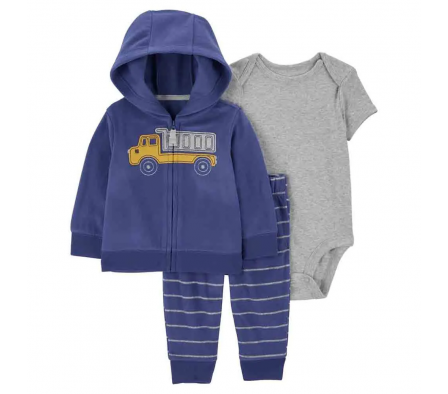 Carters Set Body, Campera y Pant Camion Niño 6M