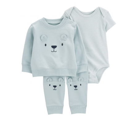Carters Pant Buzo Body Oso Niño 3M