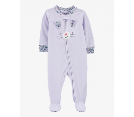 Carters Pijama C/Pie Conejo Micropolar 6M