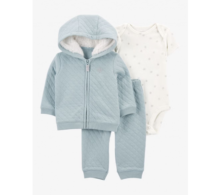 Carters Set Body, Campera y Pant Copos Niña 6M
