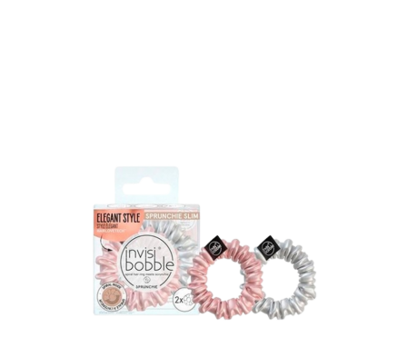 InvisiBobble Sprunchie Slim Bella Chrome 2U