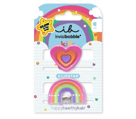 Invisibobble Pinzas Glow Kids Happy Heart 2pc