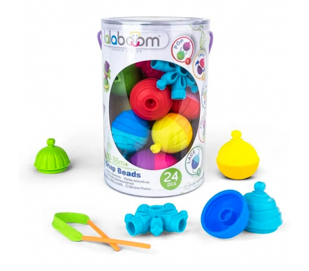 Lalaboom Tubo 5en1 con 24 Cuentas Educativas