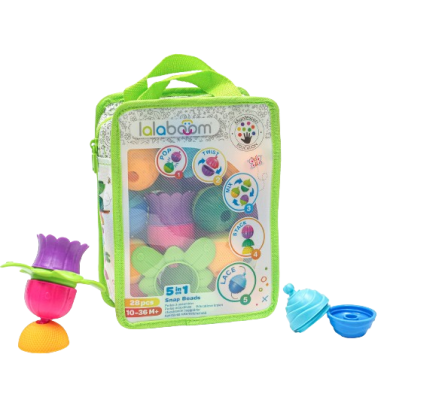 LalaBoom Bolso c/cierre 5-en-1 con 28 educativas y