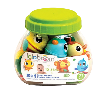 Lalaboom Frasco 5-en-1 Animales del Bosque con 21