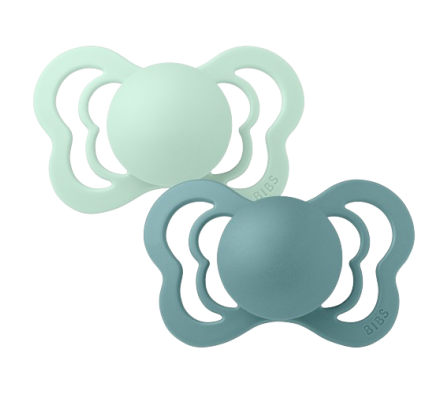 Bibs Chupete Coutur NordicMint/IslandSea 0-6m 2uni