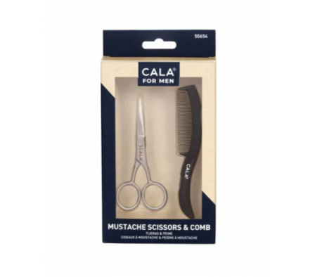 Cala Tijera + Peine p/Bigote Para Hombre
