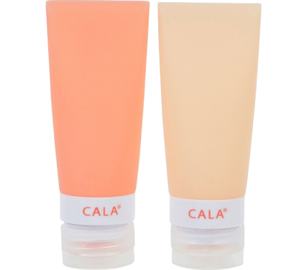 Cala Frasco de Viaje Naranja y Beige