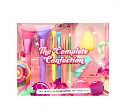 Cala Set De Brochas + Esponja 9 Piezas