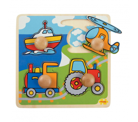 BigJigs Rompecabezas de Clavijas - Transportes