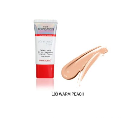 Phoera Base Natural Look Waterproof Warm Peach
