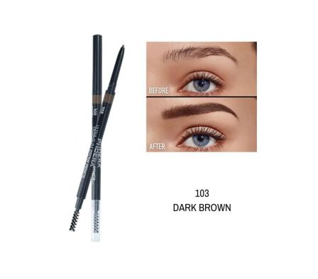 Phoera Pincel Para Cejas Ultra Slim Dark Brown