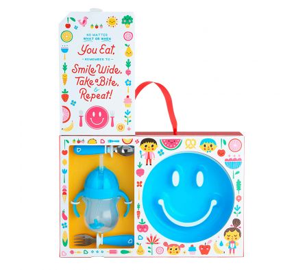 Munchkin Set De Alimentacion Be Happy Azul