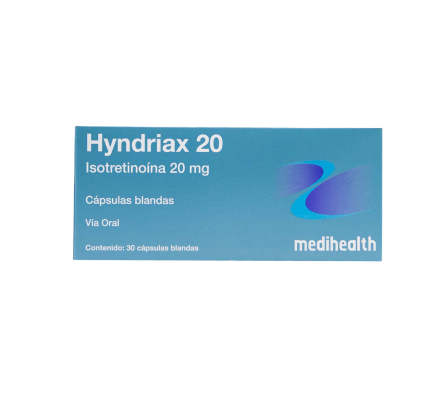 Hyndriax Isotretinoina 20 mg  Caja de 30 cápsulas