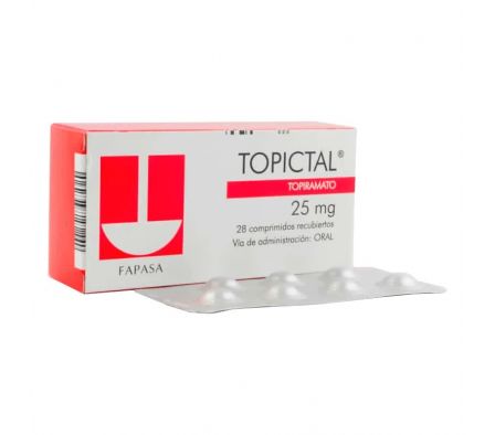 Topictal Topiramato 25mg 28 Comprimidos 