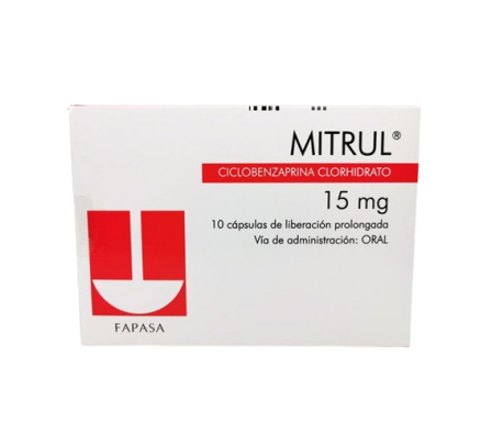Mitrul Ciclobenzaprina Clorhidrato 15 mg 10 cápsul