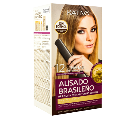 Kativa Kit Alisado Brasileño Cabello Claro 
