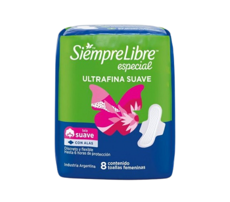 Siempre Libre Toallas Higienicas Ultrafina 8 Unid.
