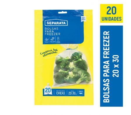 Separata Bolsas P/ Freezer 20x30 Unidades.