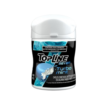 Topline Chicle Turbo Mint 50gr