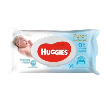 Huggies Toallitas Humedas Puro y Natural 48 Unid.