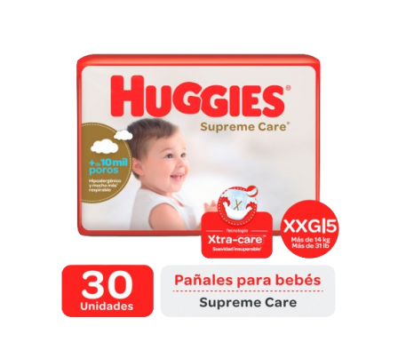 Huggies Pañal Supreme Care XXG 30 Unidades