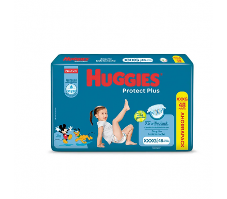 Huggies Pañal Protect Plus XXXG 48 Unidades