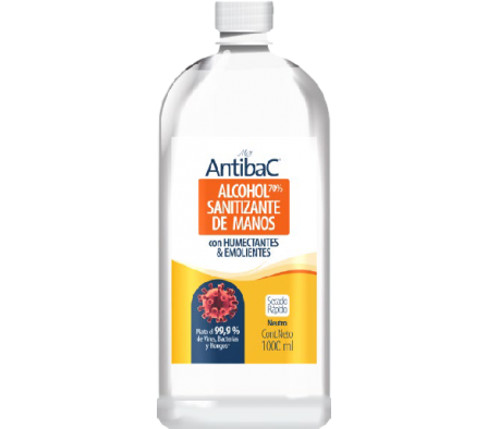 Antibac Alcohol Sanitizante Para Manos Neutro 1L