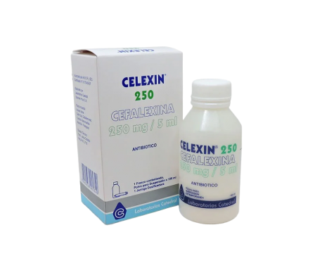 Celexin 250 Cefalexina 250 mg/5 ml Frasco 100ml