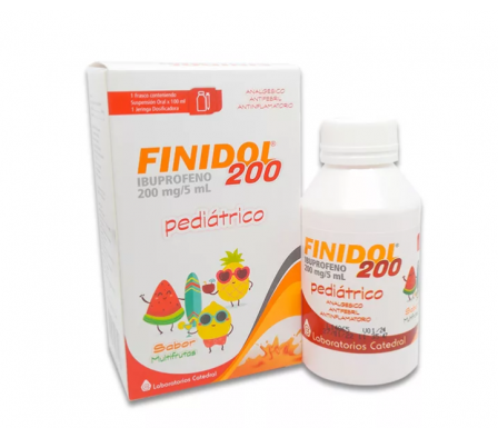 Finidol Ibuprofeno 200 mg/5 ml Pedriátrico 100ml