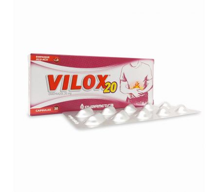Vilox 20 mg Omeprazol - Caja 30 Comprimidos