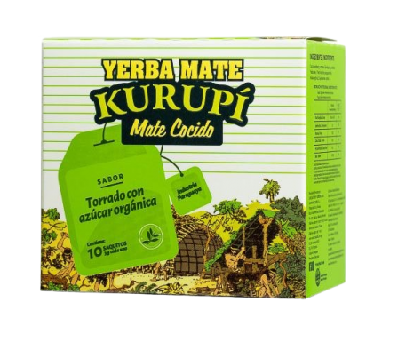 Kurupi Mate Cocido Con Azucar 10 Saquitos.