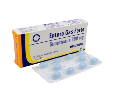 Entero Gas Forte 10 Cápsulas de Gelatina Blanda