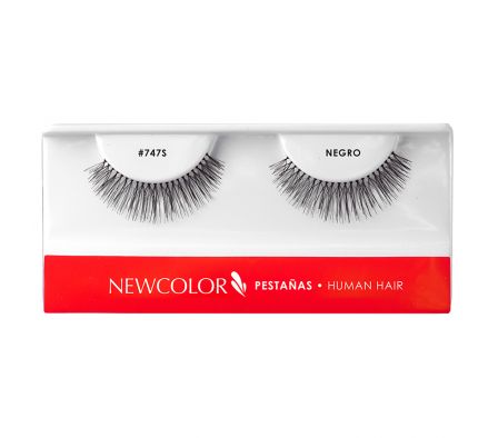 NewColor Pestañas Postizas Negro N747S 2 Unidades 