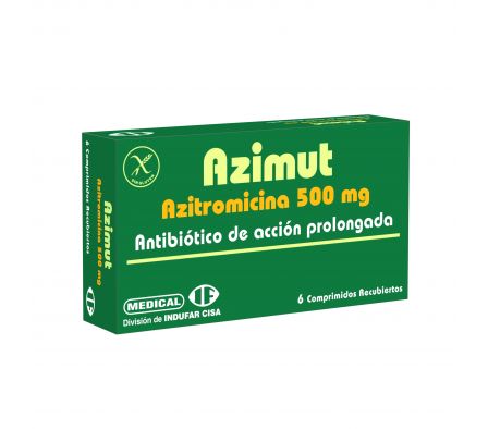 Azimut Azitromicina 500mg 6 Comprimidos