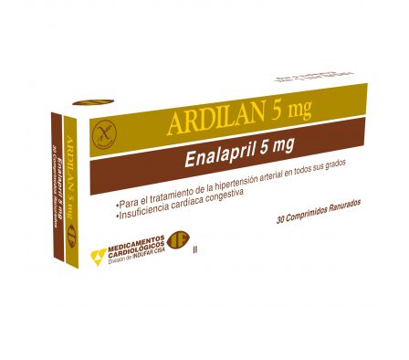Ardilan 5mg Enalapril 5mg 30 comprimidos